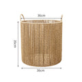 Handcrafted storage basket made of natural fibers