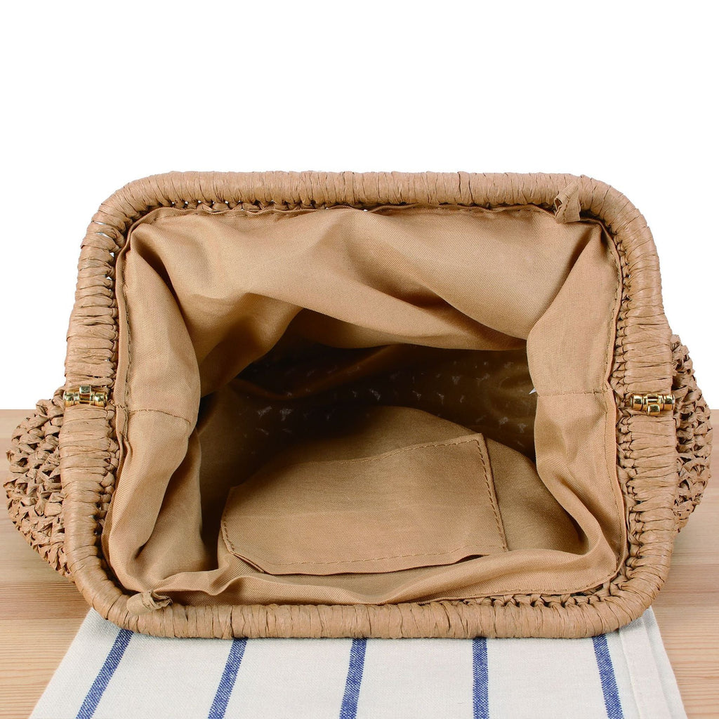 Siopsrl | Handbag with Decorative Wooden Handles Siopsrl