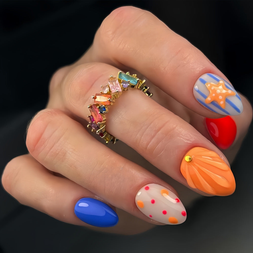 Siopsrl | Artificial nails in playful summer design Siopsrl