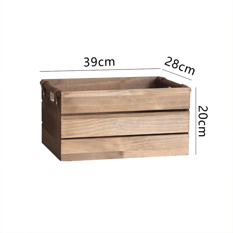 Elegant storage basket made of solid wood Siopsrl