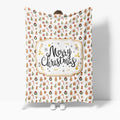 Festive Holiday-Themed Fleece Throw Blanket