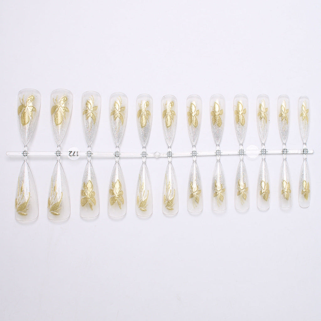 Siopsrl | Floral-Inspired Press-On Nail Set Siopsrl
