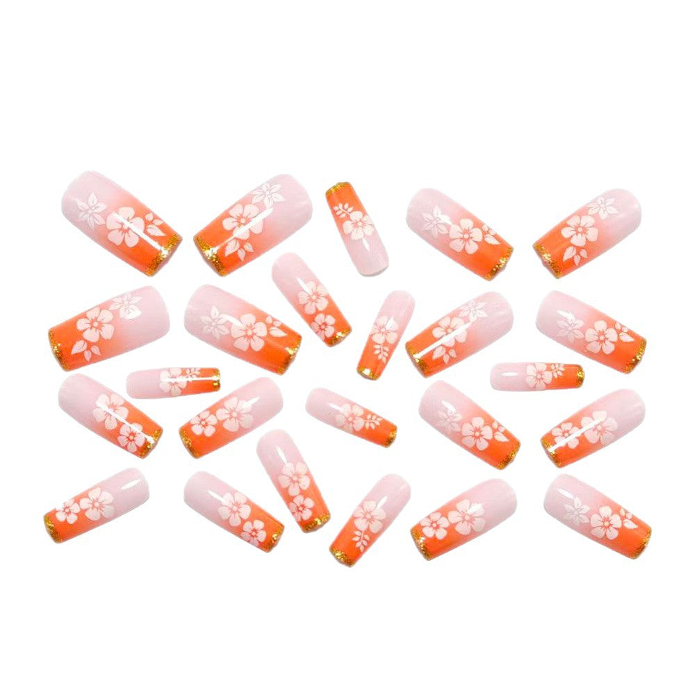 Siopsrl | High-quality artificial nails with floral accents Siopsrl