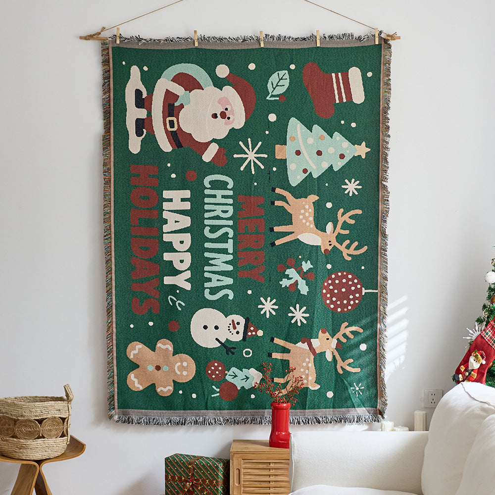 Festive Character-Themed Throw Blanket
