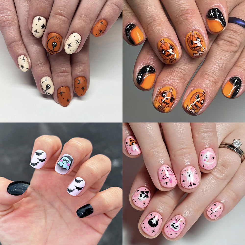 Themed Halloween Press-On Nail Art Set Siopsrl