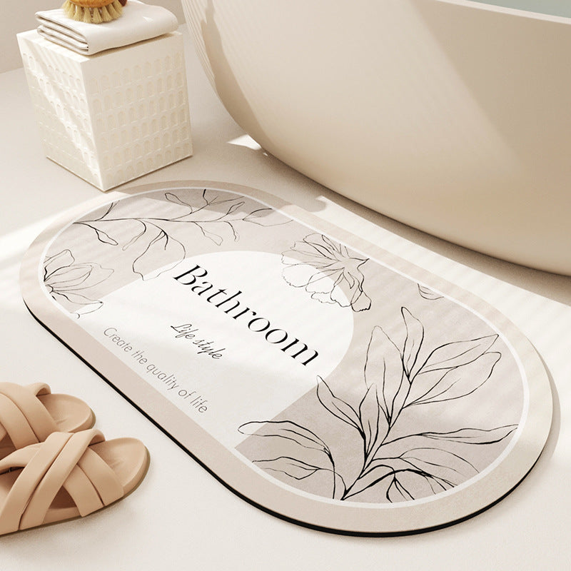 Siopsrl | Elegant Floral Design Bathroom Mat Siopsrl