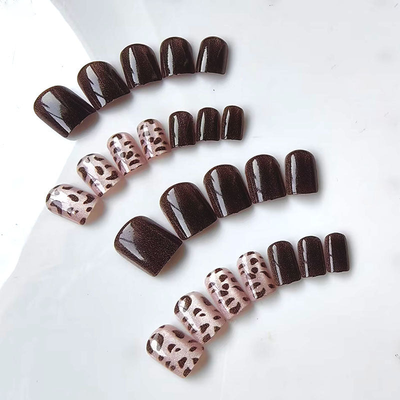 Siopsrl | Artificial artificial nails with modern leopard design Siopsrl