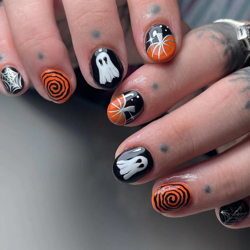 Acrylic nail set with creative Halloween designs Siopsrl
