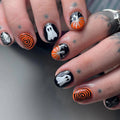 Acrylic nail set with creative Halloween designs Siopsrl