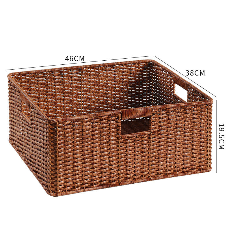 Handcrafted Large Rectangular Wicker Storage Basket Siopsrl