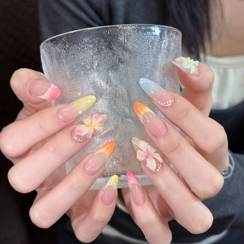 Siopsrl | Floral and Ombre Press-On Nail Art Set Siopsrl