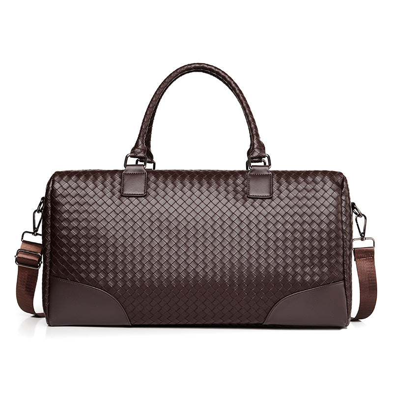 Siopsrl | Woven Leather Travel Duffel Siopsrl
