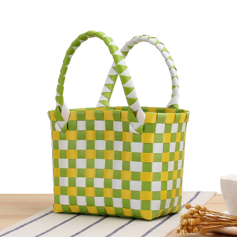 Siopsrl | Handcrafted Tote Bag in Modern Check Pattern Siopsrl