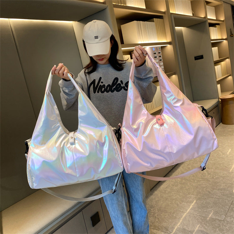 Iridescent Multi-Pocket Travel Tote Bag Siopsrl