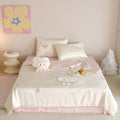 Satin bedding set for children and adolescents with embroidered plush applications Bowlift