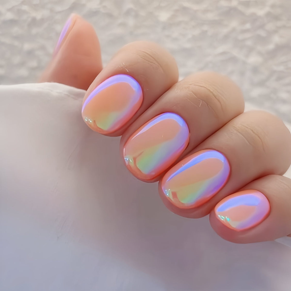 Siopsrl | Iridescent Glossy Nail Tips Siopsrl