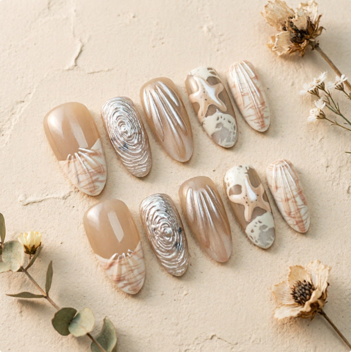 Siopsrl | Elegant Nail Tips with Maritime Design Siopsrl