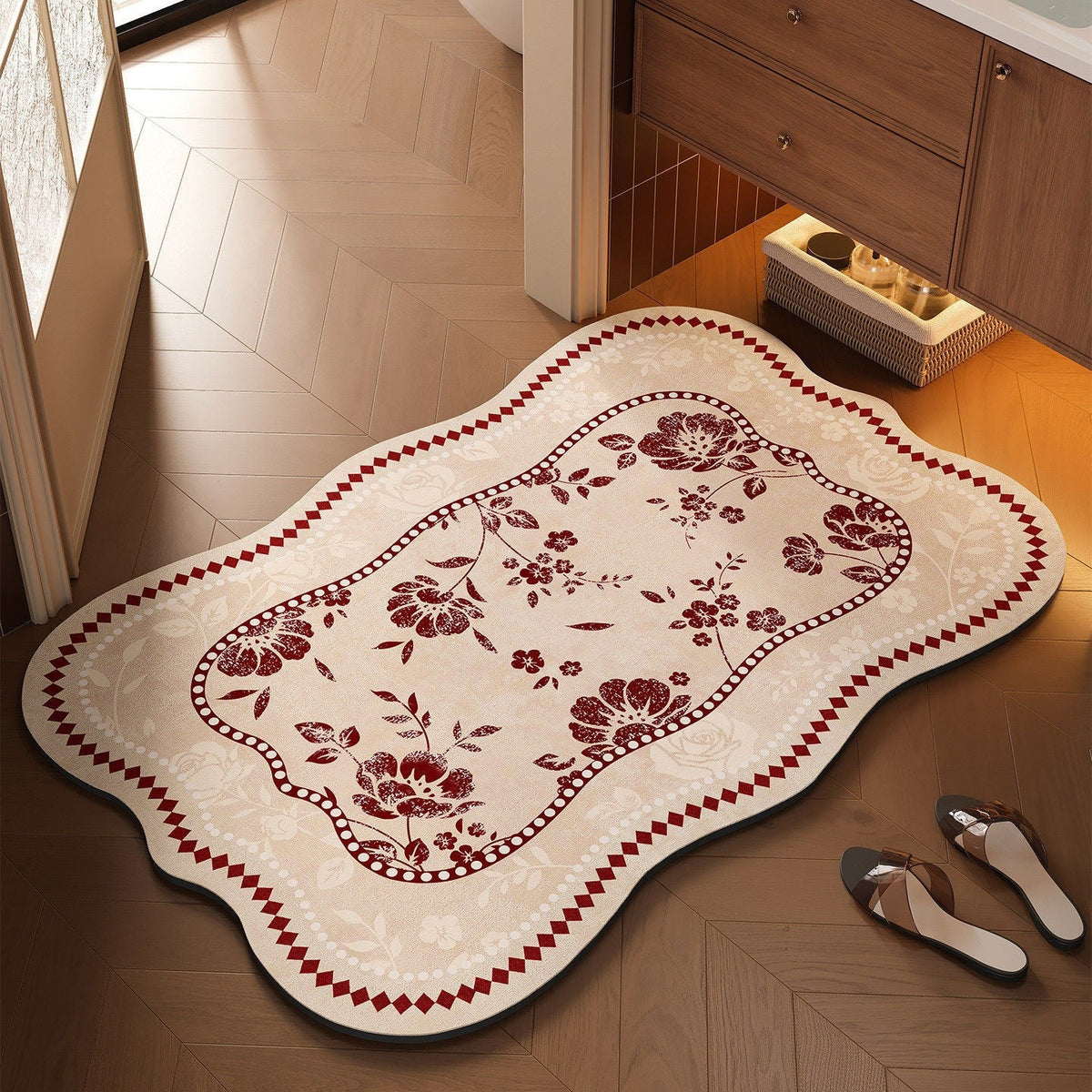 Siopsrl | Floral Design Bathroom Mat Siopsrl