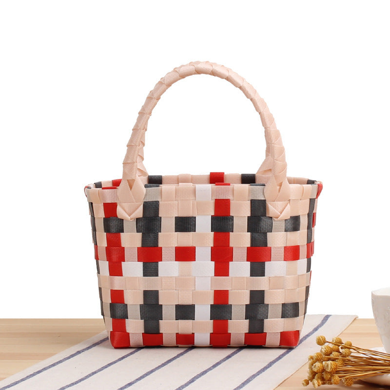 Siopsrl | Handcrafted Tote Bag in Modern Check Pattern Siopsrl