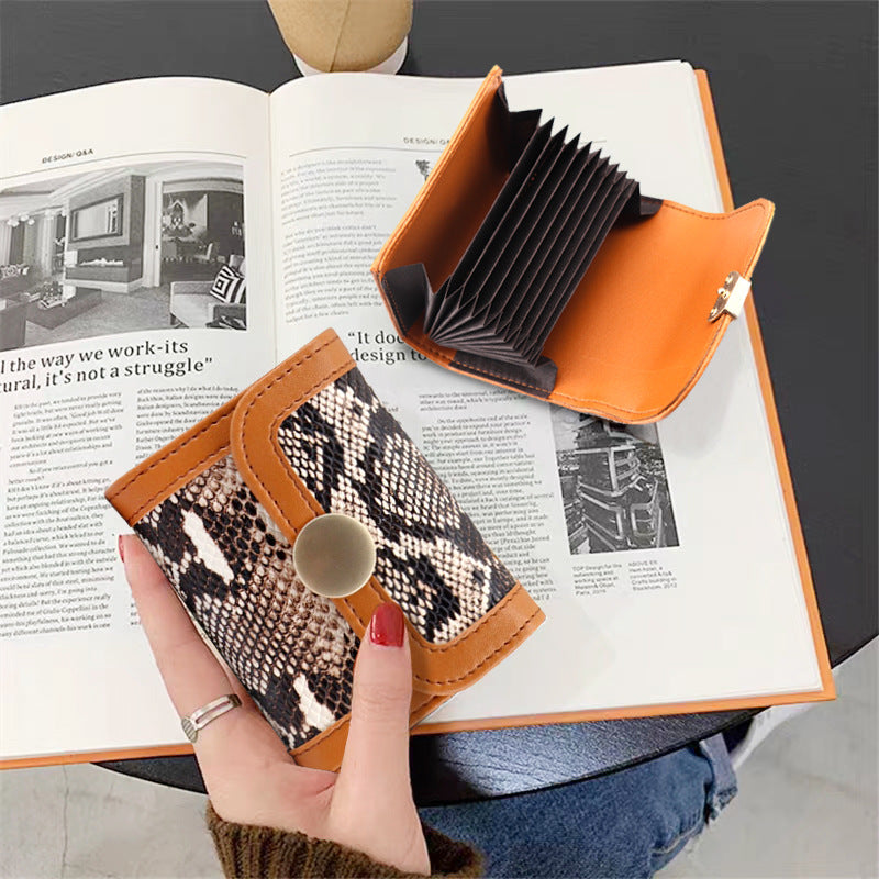 Siopsrl | Textured Snakeskin Print Wallet