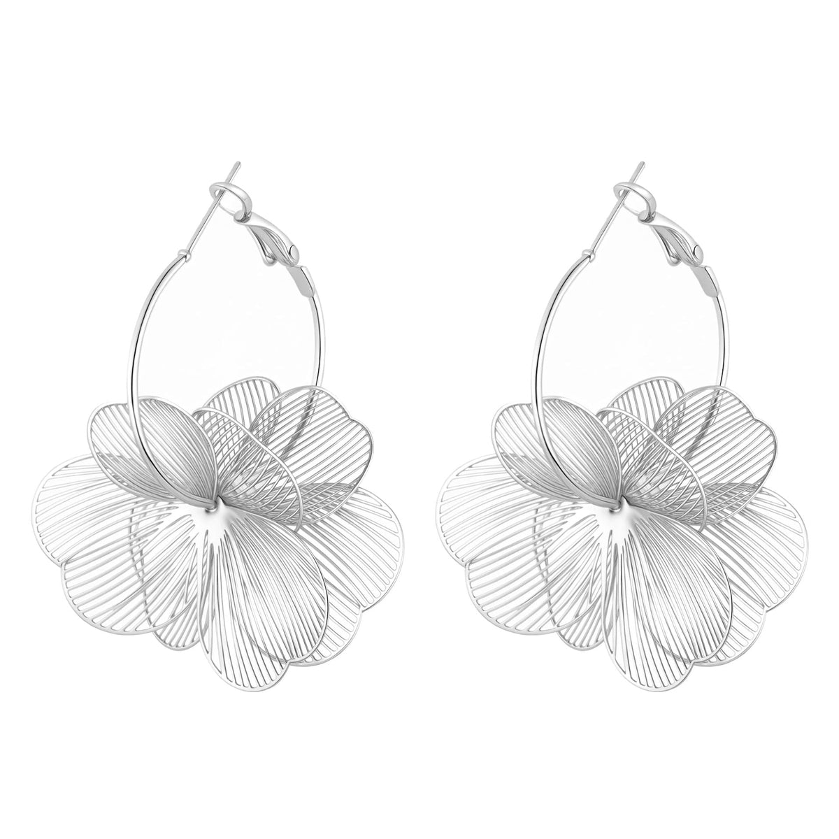Siopsrl | Floral Filigree Hoop Earrings Siopsrl