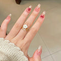 Siopsrl | Artificial nails with sparkling accents and delicate patterns Siopsrl
