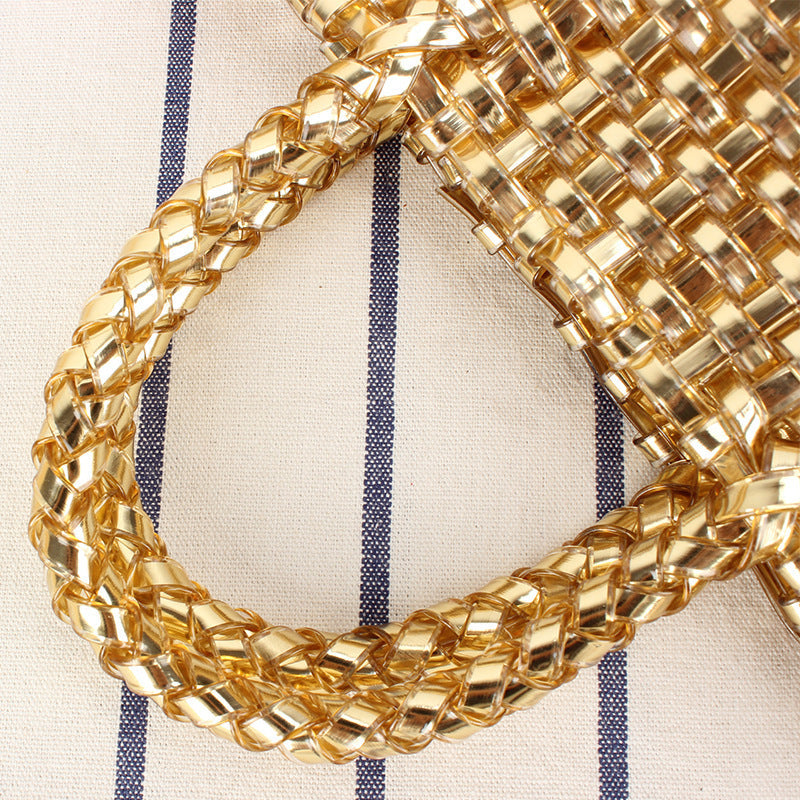 Siopsrl | Handbag Made of Woven Natural Material with Elegant Accents Siopsrl