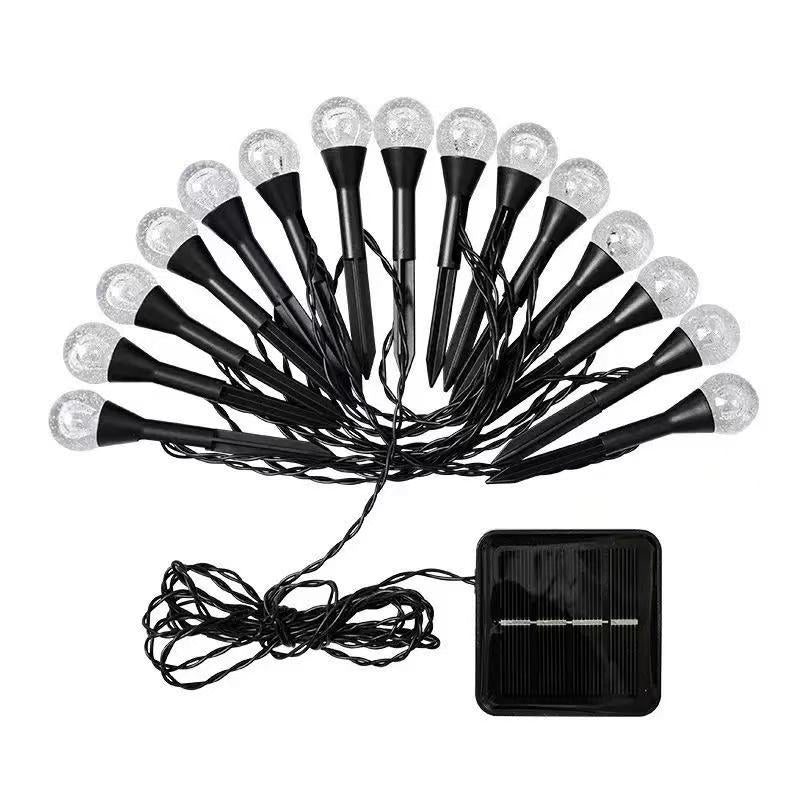 Crescent Moon Solar Garden Stake Lights With Textured Acrylic Diffuser And Warm White LED Siopsrl