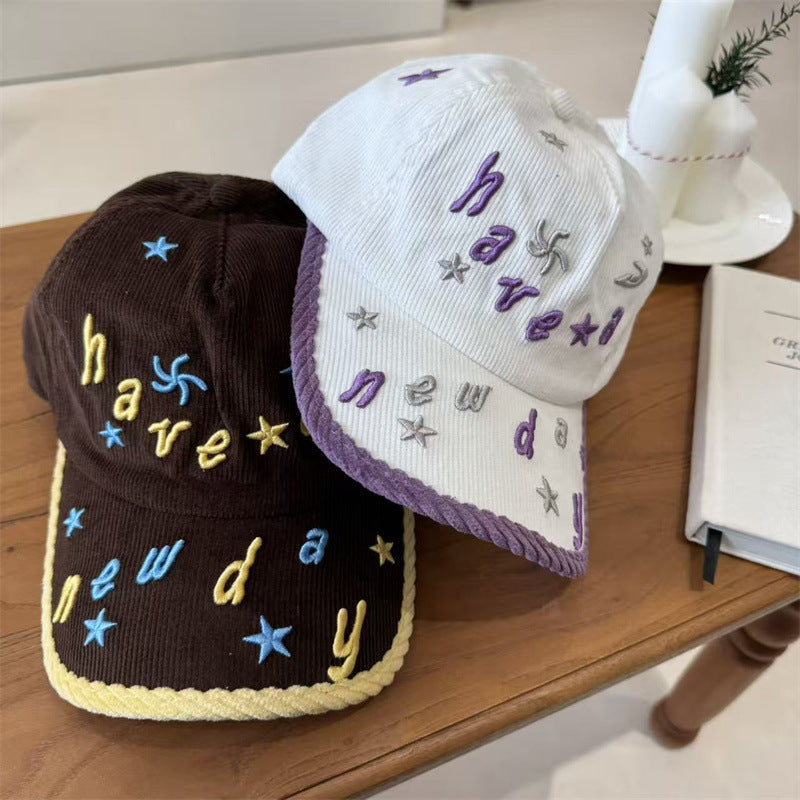 Siopsrl | Women's Embroidered Corduroy Baseball Cap Siopsrl
