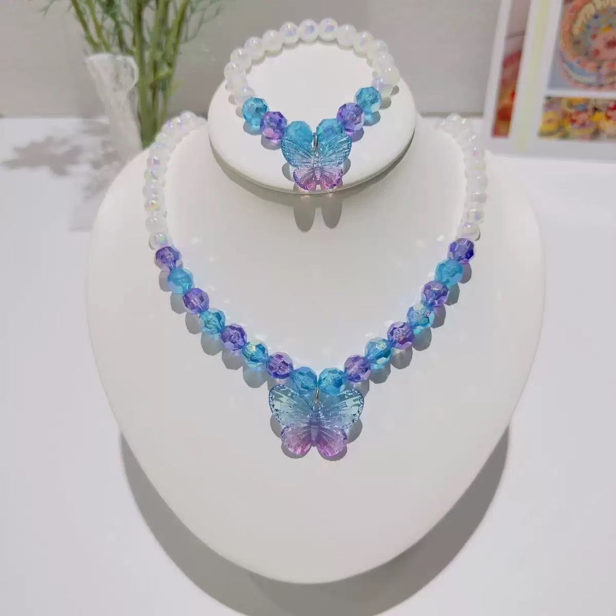 Siopsrl | Butterfly Charm Beaded Jewelry Set Siopsrl