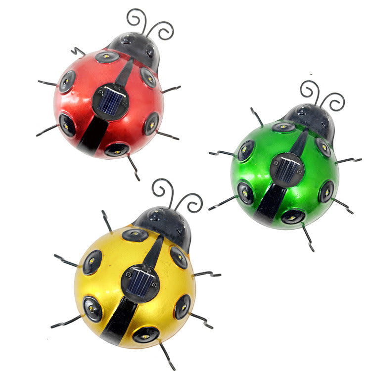 Siopsrl | Decorative Solar-Powered Metal Ladybug Garden Lights With Warm LED Accents Siopsrl