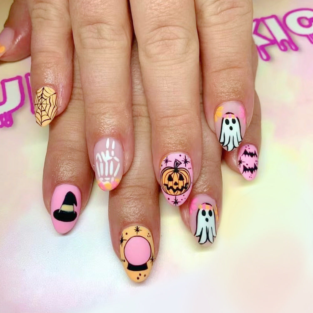 Halloween-Themed Press-On Nail Art Kit Siopsrl