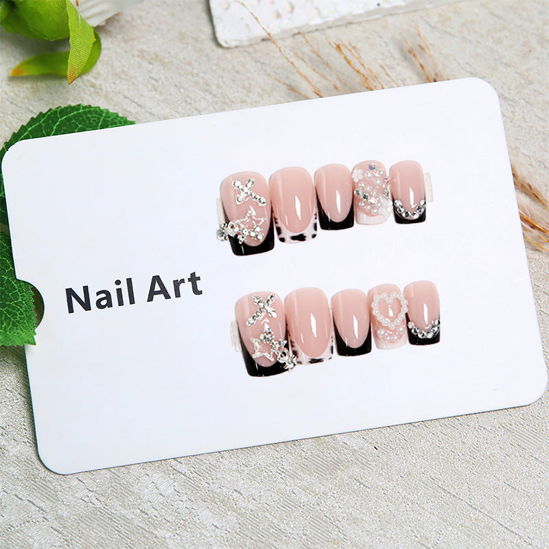 Siopsrl | Artistic 3D Nail Tips with Pearl and Bow Accents Siopsrl