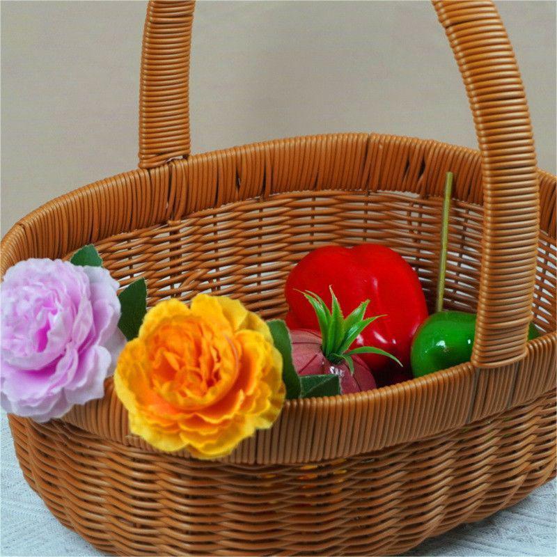 Handwoven Round Wicker Storage Basket Siopsrl