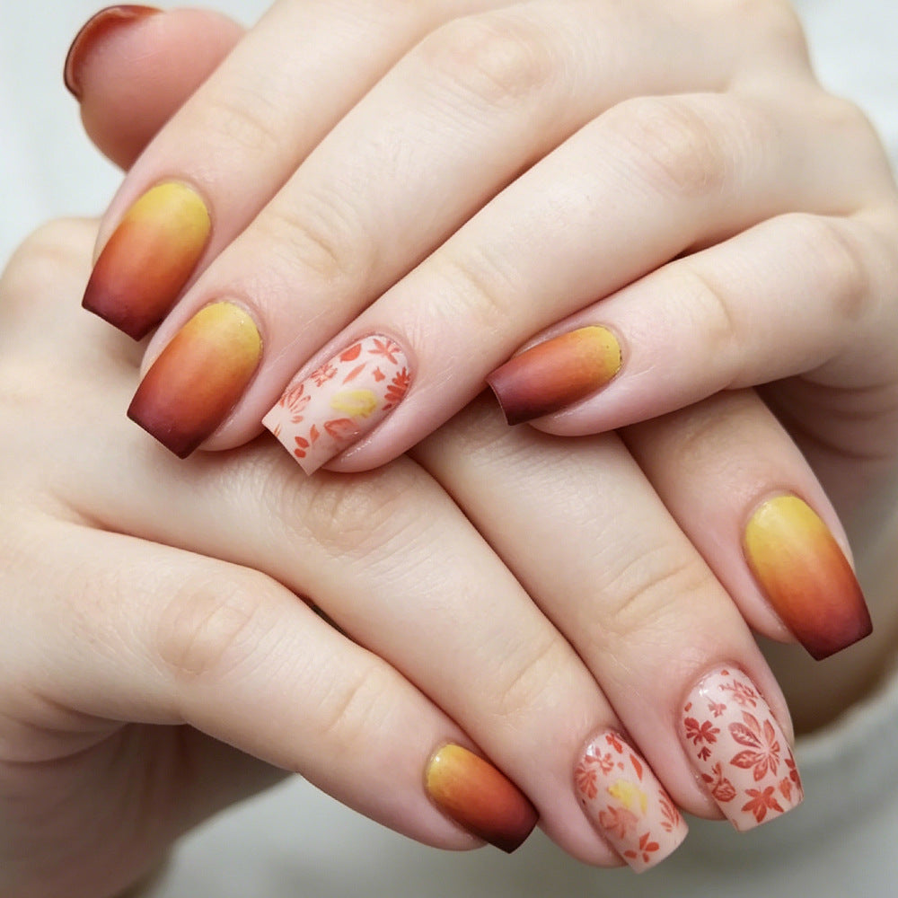 Siopsrl | Artistic Gradient Floral Nail Design Siopsrl
