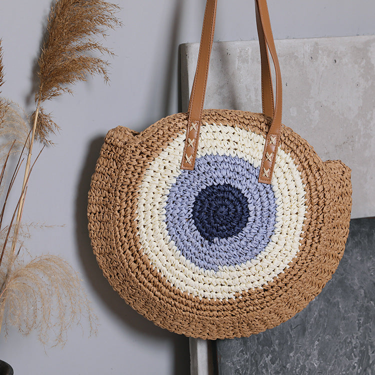 Siopsrl | Round Basket Bag with Modern Design Siopsrl