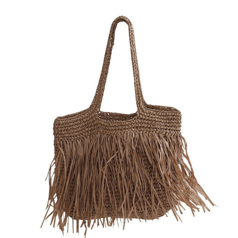 Siopsrl | Handmade beach bag with fringed designed pattern Siopsrl