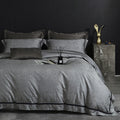 Luxurious Satin Bedding Set with Jacquard Floral Pattern and Concealed Zipper