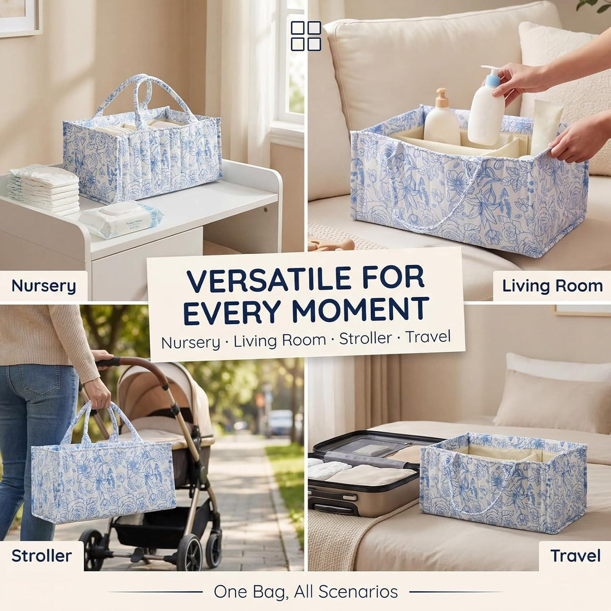 Versatile storage basket with compartments and charming animal motif Siopsrl