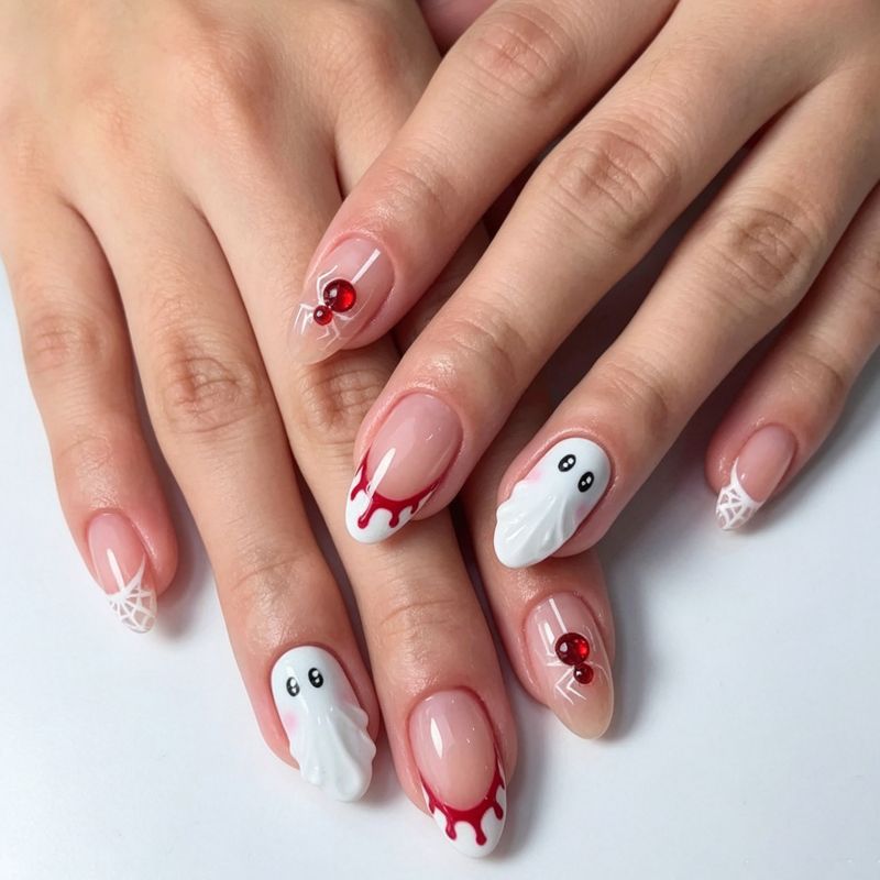 Halloween-Themed Press-On Nail Art Set Siopsrl