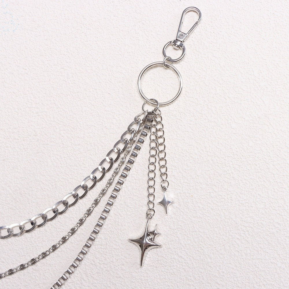 Siopsrl | Fashionable keychain chain with sparkling stars Siopsrl