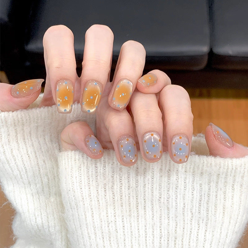 Siopsrl | Artistic Press-On Nail Set with Whimsical Dot Designs Siopsrl