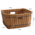 Versatile Woven Storage Basket with Cutout Handles Siopsrl