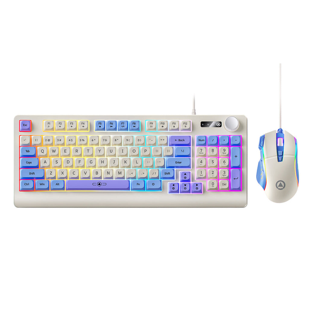 Siopsrl | Retro RGB Mechanical Keyboard and Optical Gaming Mouse Set Siopsrl
