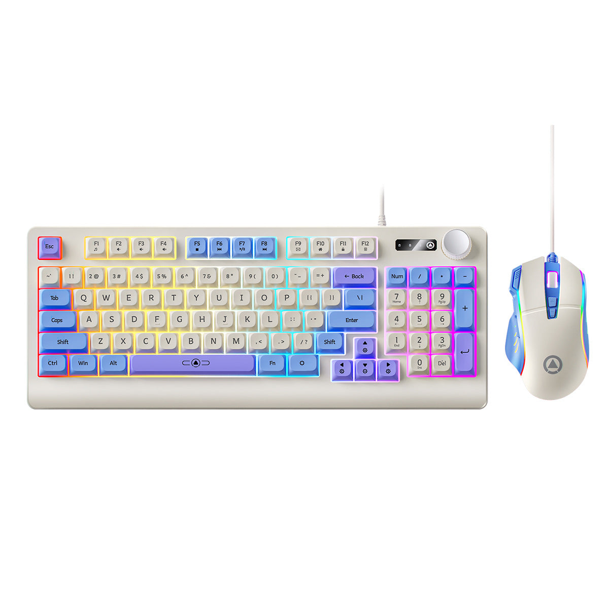 Siopsrl | Retro RGB Mechanical Keyboard and Optical Gaming Mouse Set Siopsrl