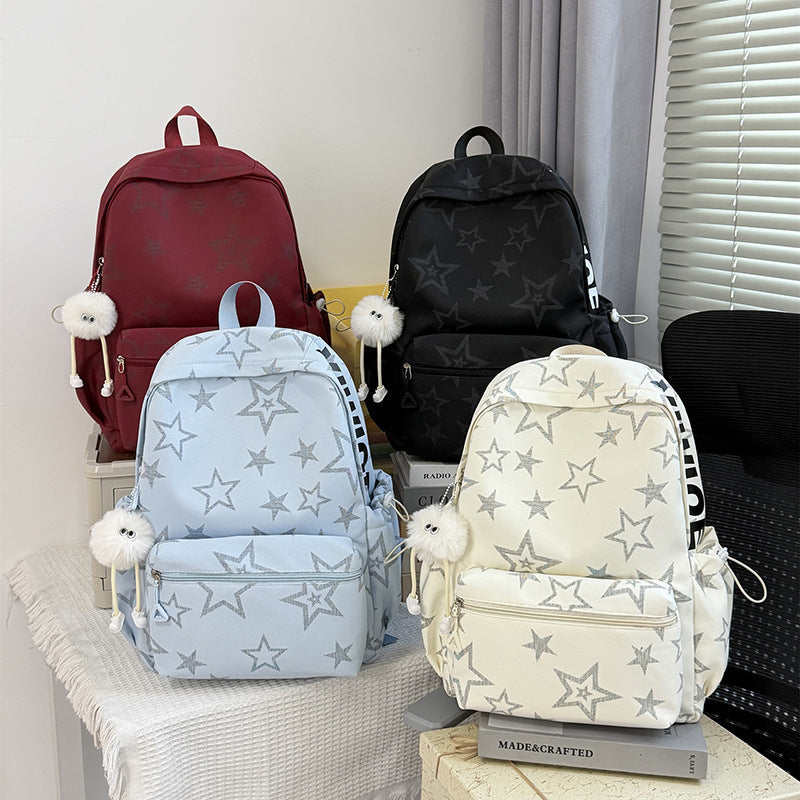 Siopsrl | Star-Embellished Casual Backpack Siopsrl