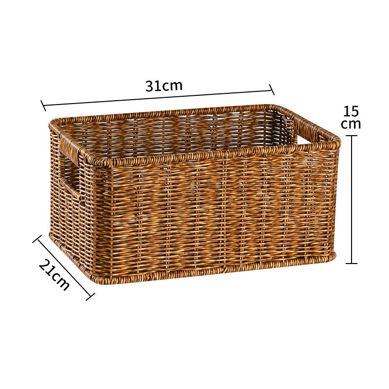 Handcrafted Rectangular Wicker Storage Bin Siopsrl