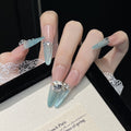Siopsrl | Glamorous Crystal-Embellished Stiletto Press-On Nail Extensions Siopsrl