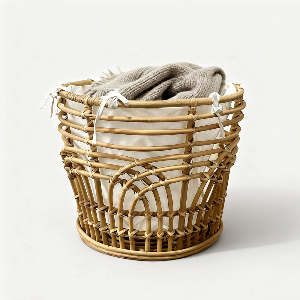 Handcrafted storage basket with fabric insert Siopsrl