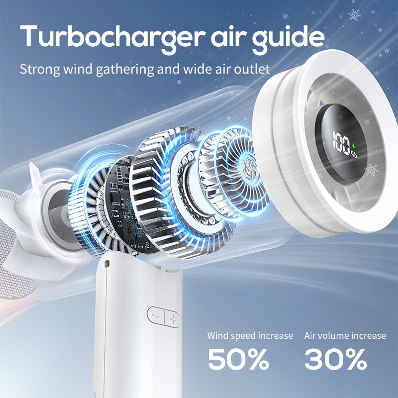 Siopsrl | Women's handheld fan with digital battery display Siopsrl